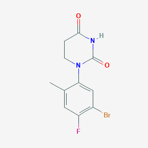 molecular formula C11H10BrFN2O2 B13483907 1-(5-Bromo-4-fluoro-2-methyl-phenyl)hexahydropyrimidine-2,4-dione 