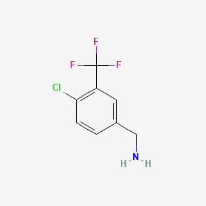 molecular formula C8H7ClF3N B1348406 4-氯-3-(三氟甲基)苄胺 CAS No. 62039-92-3