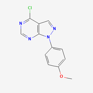 molecular formula C12H9ClN4O B1348411 4-氯-1-(4-甲氧基苯基)-1H-吡唑并[3,4-d]嘧啶 CAS No. 650628-54-9