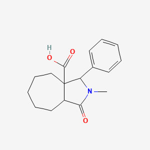 2-Methyl-1-oxo-3-phenyl-decahydrocyclohepta[c]pyrrole-3a-carboxylic acid