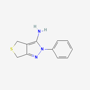 molecular formula C11H11N3S B1348414 2-苯基-2,6-二氢-4H-噻吩[3,4-c]吡唑-3-胺 CAS No. 95469-88-8
