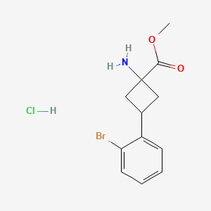 Methyl 1-amino-3-(2-bromophenyl)cyclobutane-1-carboxylate hydrochloride