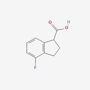 molecular formula C10H9FO2 B13484313 4-fluoro-2,3-dihydro-1H-indene-1-carboxylic acid 