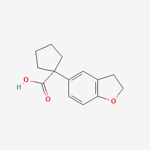 1-(2,3-Dihydrobenzofuran-5-yl)cyclopentane-1-carboxylic acid