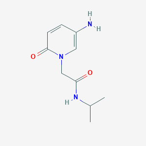 molecular formula C10H15N3O2 B13484454 2-(5-Amino-2-oxo-1,2-dihydropyridin-1-YL)-N-(propan-2-YL)acetamide 