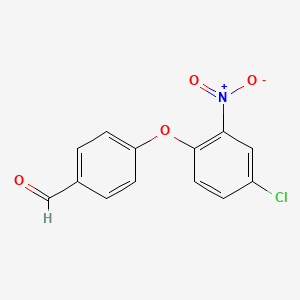 molecular formula C13H8ClNO4 B1348450 4-(4-氯-2-硝基苯氧基)-苯甲醛 CAS No. 56135-50-3