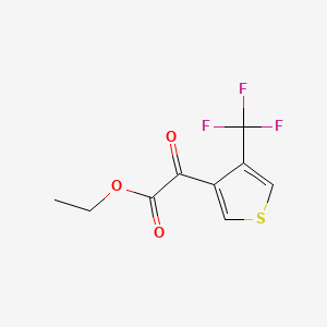 molecular formula C9H7F3O3S B13484501 Ethyl 2-oxo-2-[4-(trifluoromethyl)thiophen-3-yl]acetate 