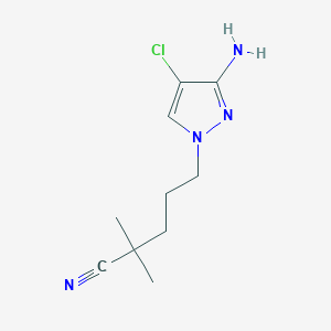 5-(3-Amino-4-chloro-1h-pyrazol-1-yl)-2,2-dimethylpentanenitrile