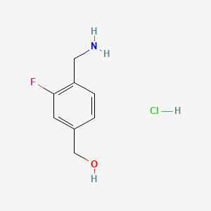 [4-(Aminomethyl)-3-fluorophenyl]methanol hydrochloride