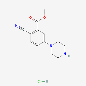 Methyl 2-cyano-5-(piperazin-1-yl)benzoate hydrochloride