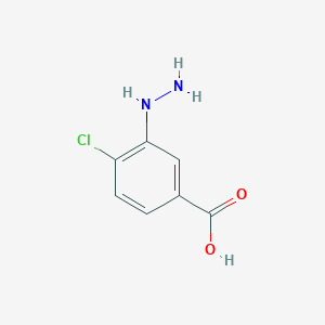 molecular formula C7H7ClN2O2 B1348472 4-氯-3-肼基苯甲酸 CAS No. 61100-67-2