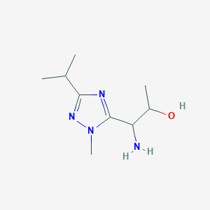 1-Amino-1-(3-isopropyl-1-methyl-1h-1,2,4-triazol-5-yl)propan-2-ol