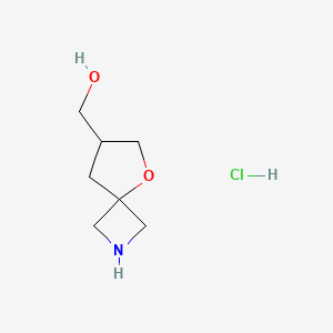 molecular formula C7H14ClNO2 B13484846 {5-Oxa-2-azaspiro[3.4]octan-7-yl}methanolhydrochloride CAS No. 2866333-86-8