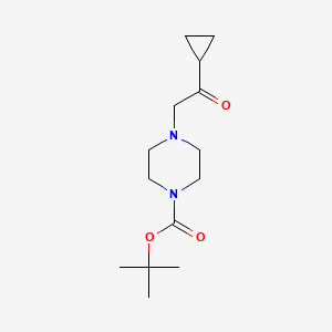 molecular formula C14H24N2O3 B13484856 4-(2-Cyclopropyl-2-oxo-ethyl)-piperazine-1-carboxylic acid tert-butyl ester 