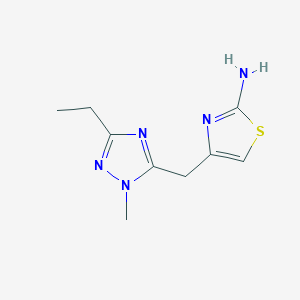 4-((3-Ethyl-1-methyl-1h-1,2,4-triazol-5-yl)methyl)thiazol-2-amine