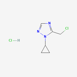 5-(chloromethyl)-1-cyclopropyl-1H-1,2,4-triazole hydrochloride