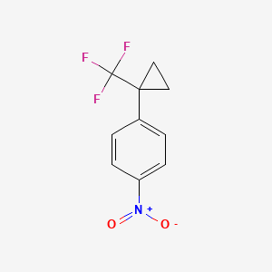 molecular formula C10H8F3NO2 B13484946 1-Nitro-4-[1-(trifluoromethyl)cyclopropyl]benzene 