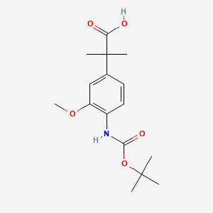 2-(4-{[(Tert-butoxy)carbonyl]amino}-3-methoxyphenyl)-2-methylpropanoic acid