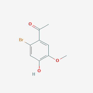 molecular formula C9H9BrO3 B13484969 1-(2-Bromo-4-hydroxy-5-methoxyphenyl)ethan-1-one 