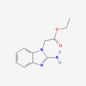 molecular formula C11H13N3O2 B13484991 ethyl 2-(2-amino-1H-benzo[d]imidazol-1-yl)acetate 