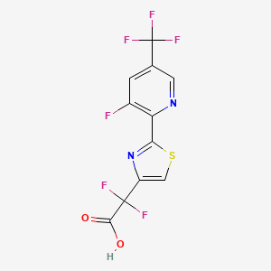 2,2-Difluoro-2-{2-[3-fluoro-5-(trifluoromethyl)pyridin-2-yl]-1,3-thiazol-4-yl}acetic acid