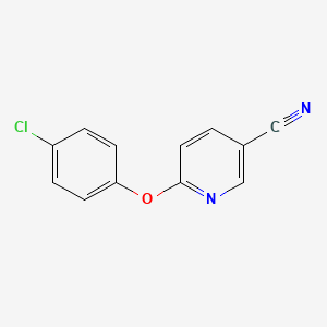 molecular formula C12H7ClN2O B1348502 6-(4-氯苯氧)烟腈 CAS No. 99902-70-2