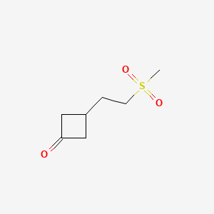 3-(2-Methanesulfonylethyl)cyclobutan-1-one