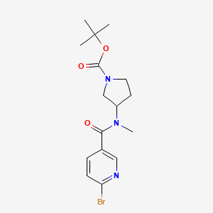 molecular formula C16H22BrN3O3 B13485032 tert-butyl 3-(N-methyl6-bromopyridine-3-amido)pyrrolidine-1-carboxylate 