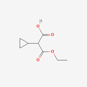 molecular formula C8H12O4 B13485048 2-Cyclopropyl-3-ethoxy-3-oxopropanoic acid 