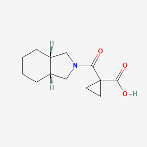 molecular formula C13H19NO3 B13485073 1-[(3aR,7aS)-octahydro-1H-isoindole-2-carbonyl]cyclopropane-1-carboxylic acid 