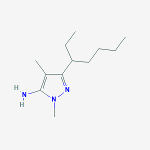 3-(Heptan-3-yl)-1,4-dimethyl-1h-pyrazol-5-amine