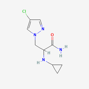 molecular formula C9H13ClN4O B13485095 3-(4-Chloro-1h-pyrazol-1-yl)-2-(cyclopropylamino)propanamide 