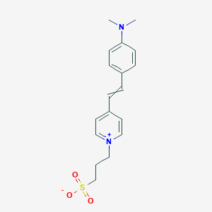 molecular formula C18H22N2O3S B134851 3-[4-[2-[4-(Dimethylamino)phenyl]ethenyl]pyridin-1-ium-1-yl]propane-1-sulfonate CAS No. 131032-72-9