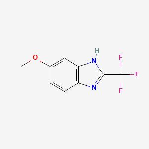 molecular formula C9H7F3N2O B1348524 6-甲氧基-2-(三氟甲基)-1H-苯并[d]咪唑 CAS No. 3671-65-6