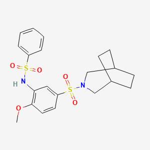 N-(5-{3-azabicyclo[3.2.2]nonane-3-sulfonyl}-2-methoxyphenyl)benzenesulfonamide