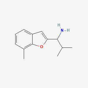 2-Methyl-1-(7-methylbenzofuran-2-yl)propan-1-amine