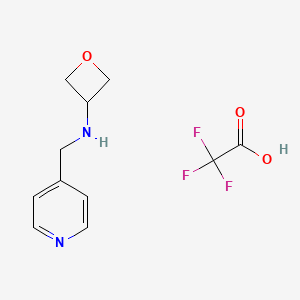 N-[(pyridin-4-yl)methyl]oxetan-3-amine, trifluoroacetic acid