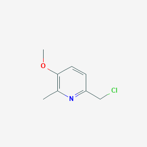 molecular formula C8H10ClNO B13485378 6-(Chloromethyl)-3-methoxy-2-methylpyridine 