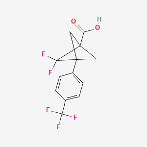 2,2-Difluoro-3-[4-(trifluoromethyl)phenyl]bicyclo[1.1.1]pentane-1-carboxylic acid