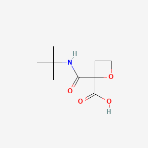 molecular formula C9H15NO4 B13485422 2-(Tert-butylcarbamoyl)oxetane-2-carboxylic acid 