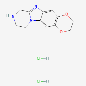 4,7-Dioxa-11,14,17-triazatetracyclo[8.7.0.0^{3,8}.0^{11,16}]heptadeca-1,3(8),9,16-tetraene dihydrochloride