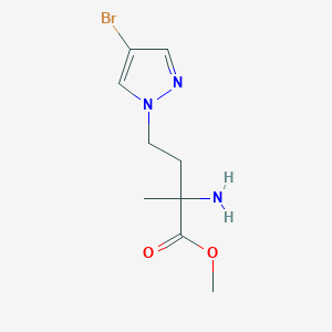 Methyl 2-amino-4-(4-bromo-1h-pyrazol-1-yl)-2-methylbutanoate