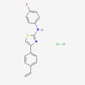 4-(4-ethenylphenyl)-N-(4-fluorophenyl)-1,3-thiazol-2-amine hydrochloride