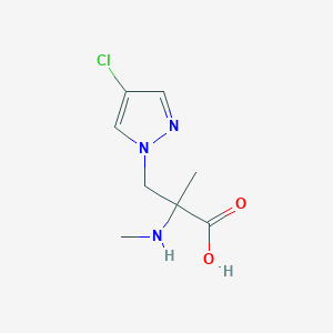 3-(4-Chloro-1h-pyrazol-1-yl)-2-methyl-2-(methylamino)propanoic acid