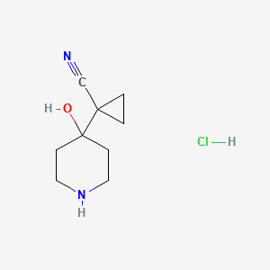 1-(4-Hydroxypiperidin-4-yl)cyclopropane-1-carbonitrile hydrochloride