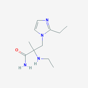 molecular formula C11H20N4O B13485595 3-(2-Ethyl-1h-imidazol-1-yl)-2-(ethylamino)-2-methylpropanamide 