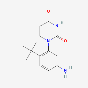 molecular formula C14H19N3O2 B13485596 1-(5-Amino-2-tert-butyl-phenyl)hexahydropyrimidine-2,4-dione 