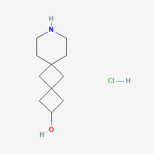 molecular formula C11H20ClNO B13485618 9-Azadispiro[3.1.5^{6}.1^{4}]dodecan-2-ol hydrochloride 