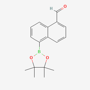 5-(4,4,5,5-Tetramethyl-1,3,2-dioxaborolan-2-yl)naphthalene-1-carbaldehyde