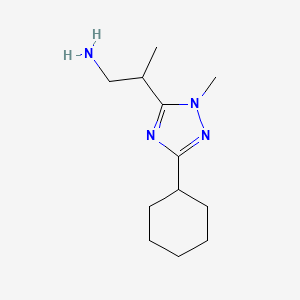 2-(3-Cyclohexyl-1-methyl-1h-1,2,4-triazol-5-yl)propan-1-amine